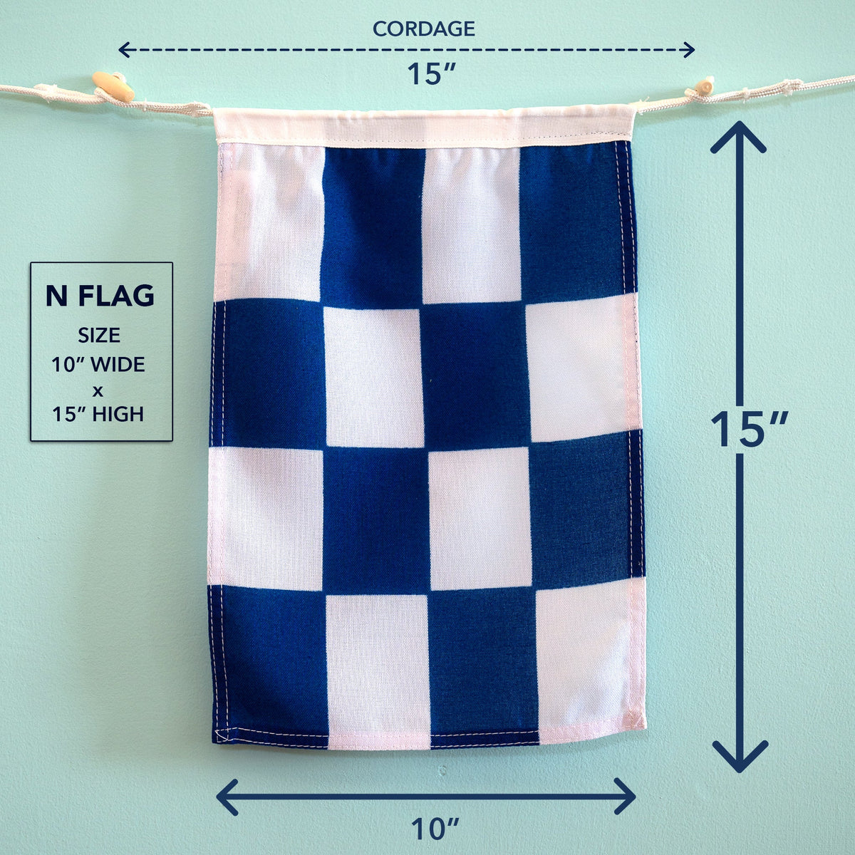 N (November) Nautical Signal Flag – Traditional Maritime Code Flag - Maritime Tribes USASignal Flag