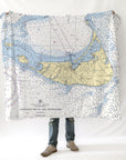 Nantucket, MA Nautical Chart Blanket - Maritime Tribes USABlanket