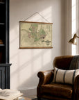 Nashville, TN Vintage Map (c. 1870) Canvas Wall Scroll - Maritime Tribes USA