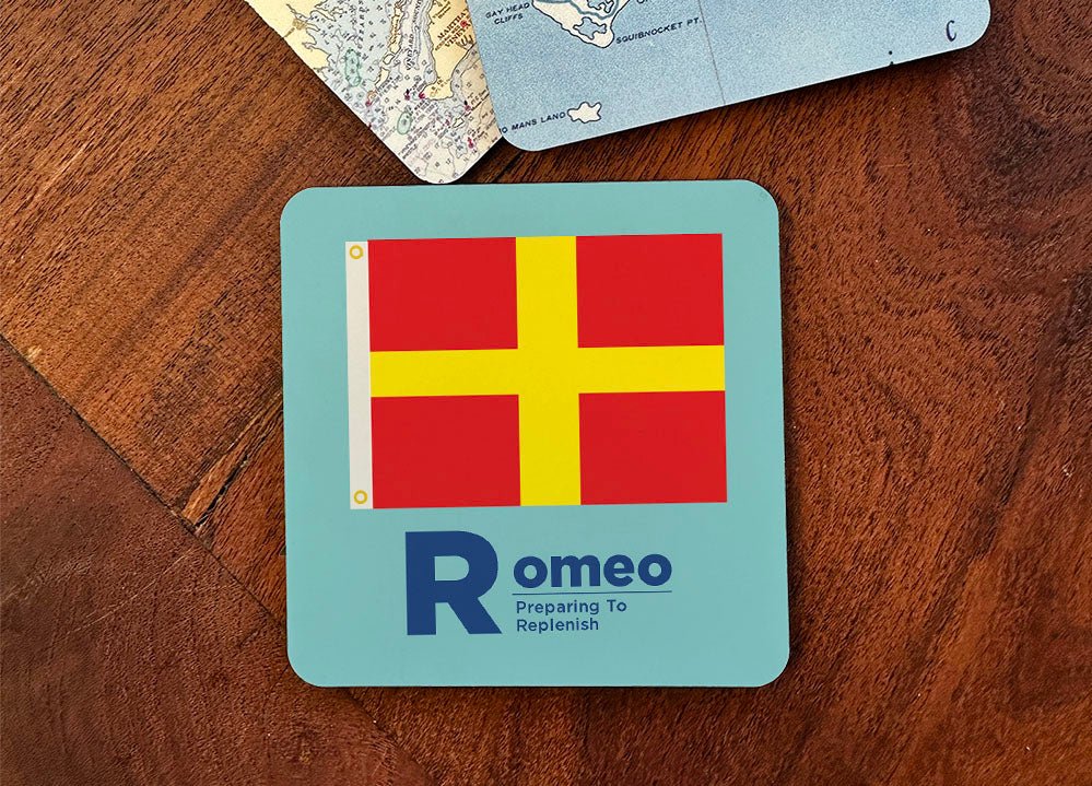 Nautical Flag Coaster - ‘R’ Romeo - Maritime Tribes USACoaster