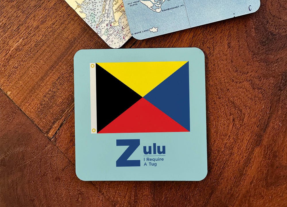 Nautical Flag Coaster - ‘Z’ Zulu - Maritime Tribes USACoaster