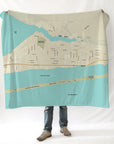 Navarre, FL Modern Wave Map Blanket - Maritime Tribes USABlanket