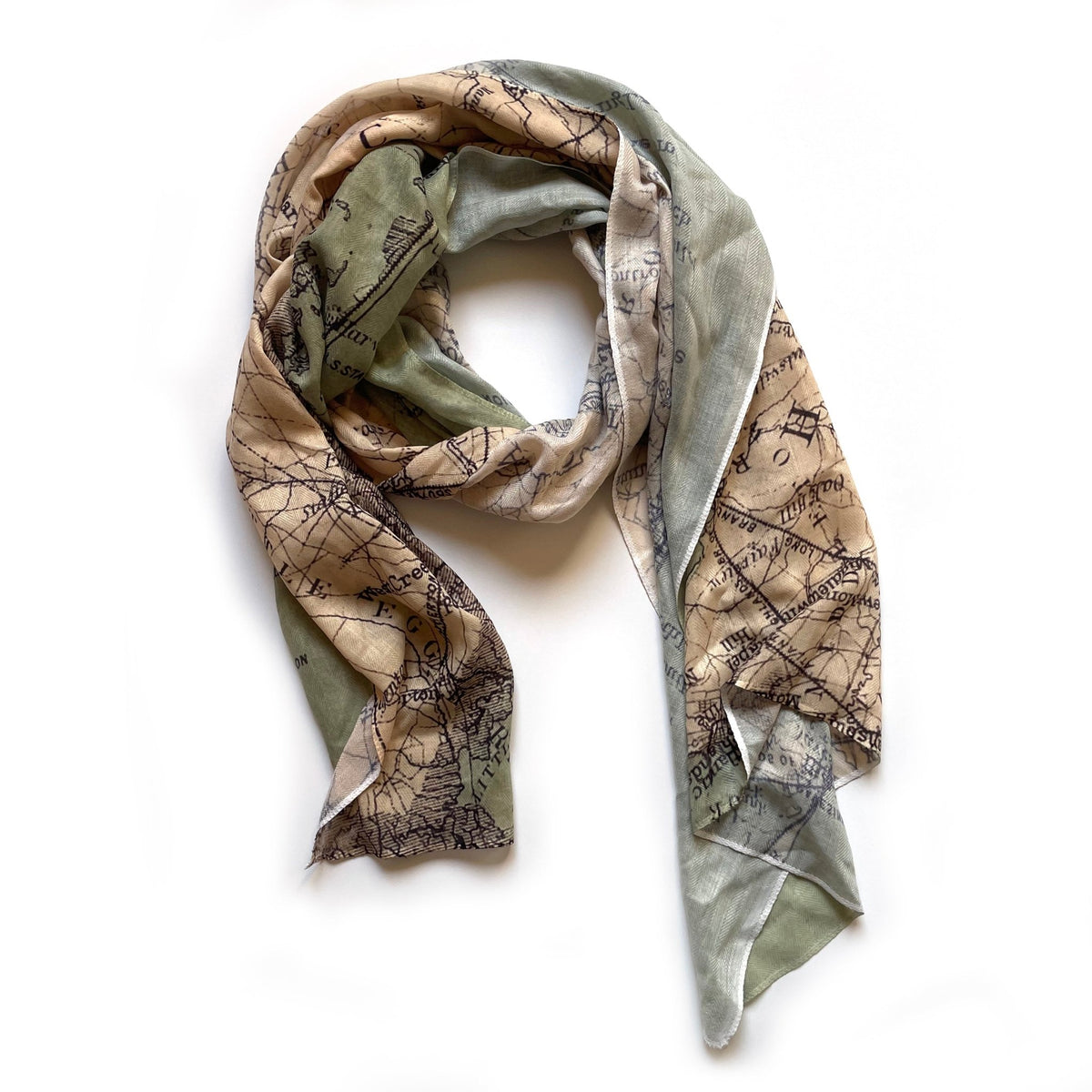 New Jersey Shore Vintage Map Scarf - Maritime Tribes USAScarf