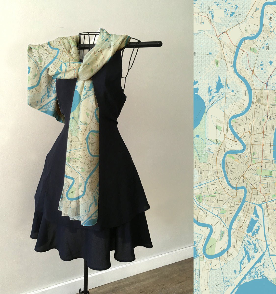 New Orleans & the Mississippi River Scarf - Maritime Tribes USAScarf