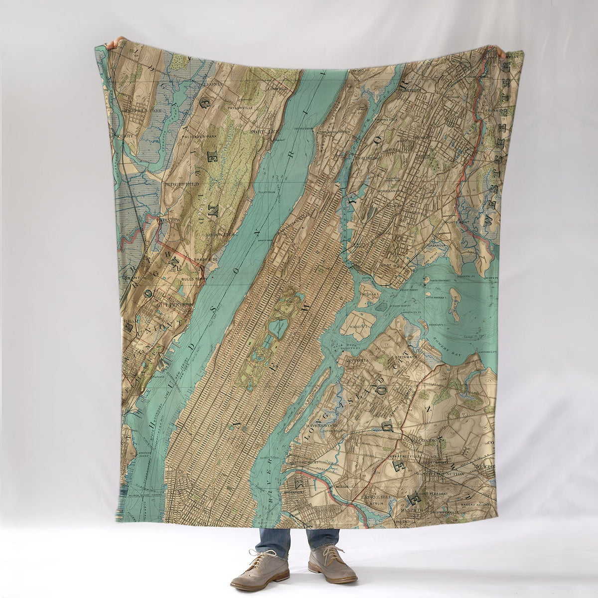 New York City Antique Map Blanket - Maritime Tribes USABlanket