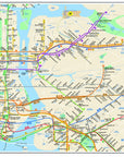 New York City Subway Map Placemat - Maritime Tribes USALaminated Placemat