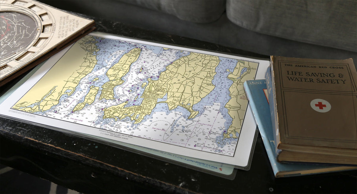 Newport, RI & Jamestown Chart Placemat - Maritime Tribes USALaminated Placemat