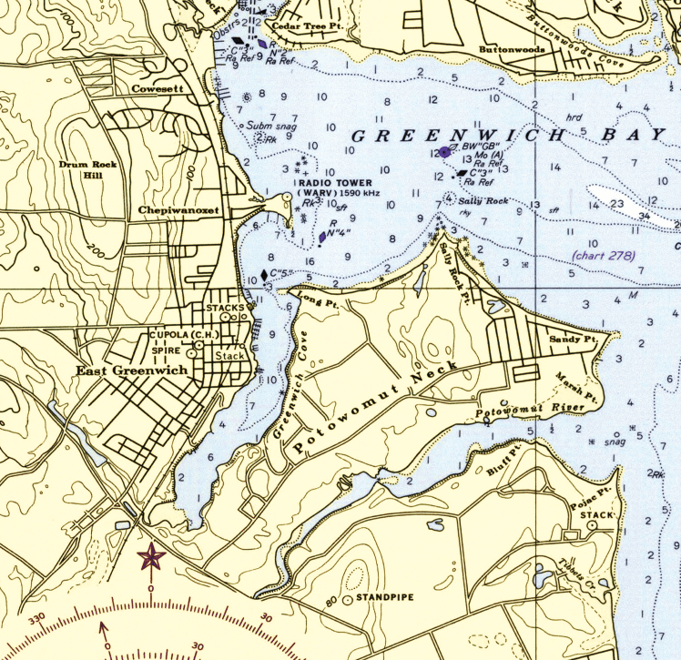 Newport, RI (Narragansett Bay) Chart Blanket - Maritime Tribes USABlanket