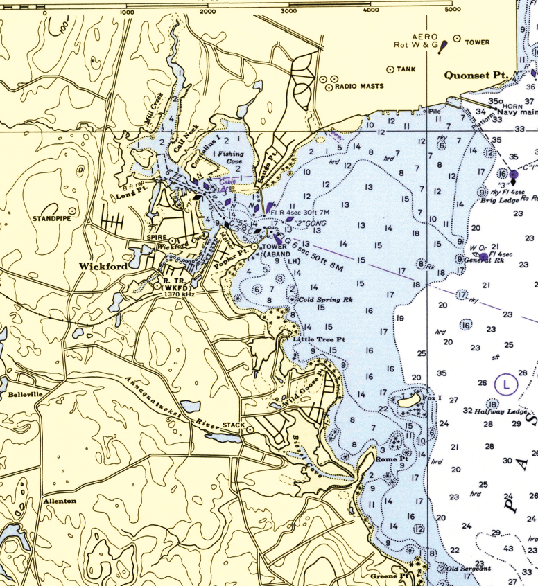 Newport, RI (Narragansett Bay) Chart Blanket - Maritime Tribes USABlanket