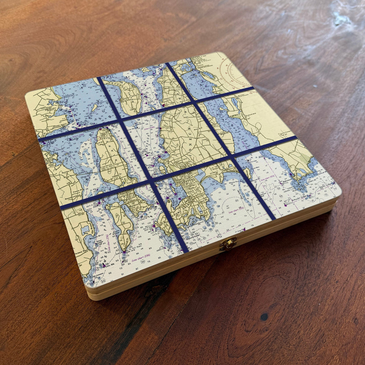 Newport, RI Tic Tac Toe & Mancala - 2 Games in ONE - Maritime Tribes USA