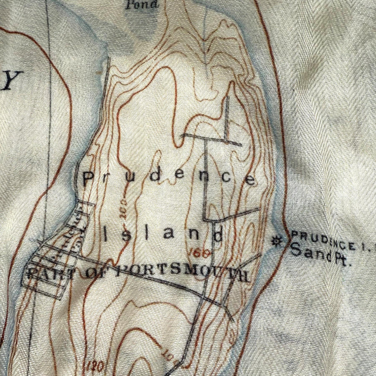 Newport, RI Vintage Topographical Map Scarf - Maritime Tribes USAScarf