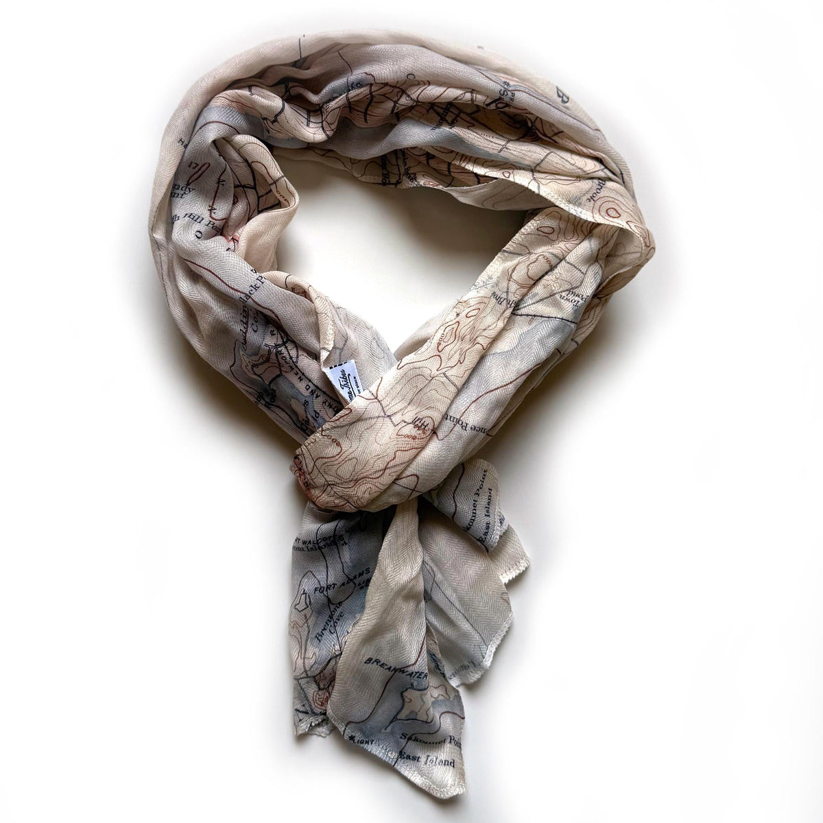 Newport, RI Vintage Topographical Map Scarf - Maritime Tribes USAScarf