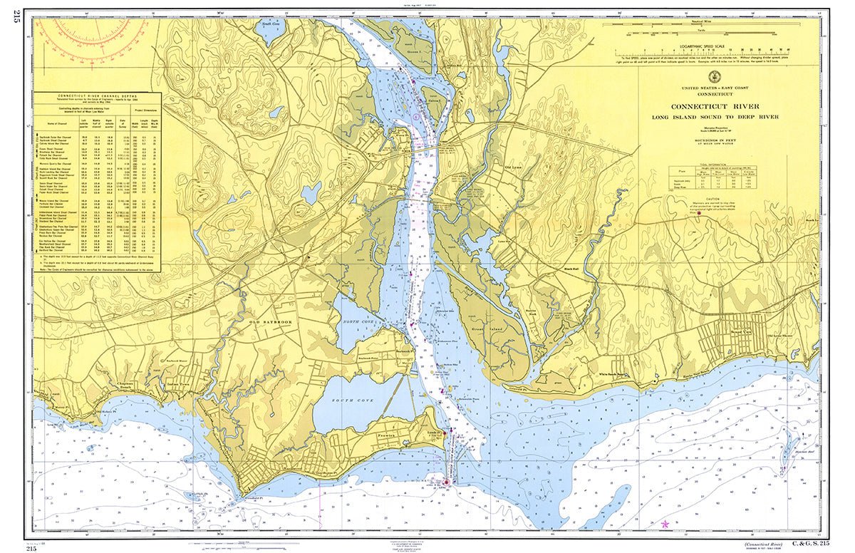 Old Saybrook, CT Chart Placemat - Maritime Tribes USALaminated Placemat