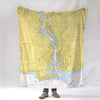 Old Saybrook, CT Nautical Chart Blanket - Maritime Tribes USABlanket