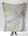 Ottowa County, MI Topo Map Blanket - Maritime Tribes USABlanket