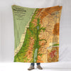 Palestine Vintage (c. 1915) Map Blanket - Maritime Tribes USABlanket