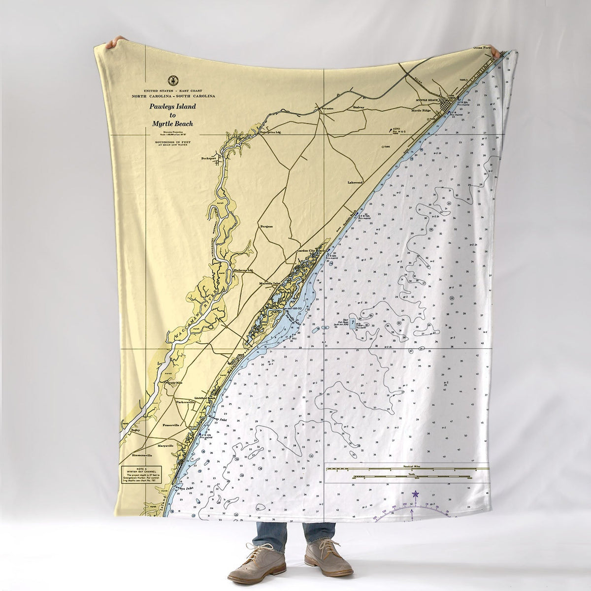 Pawleys Island to Myrtle Beach, SC Blanket - Maritime Tribes USABlanket