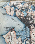Seattle, WA Puget Sound, Vintage Map Scarf