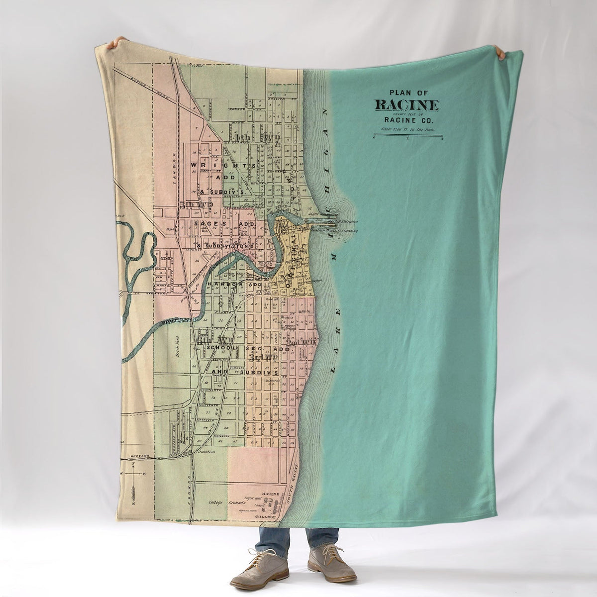 Racine Antique Plan Blanket - Maritime Tribes USABlanket