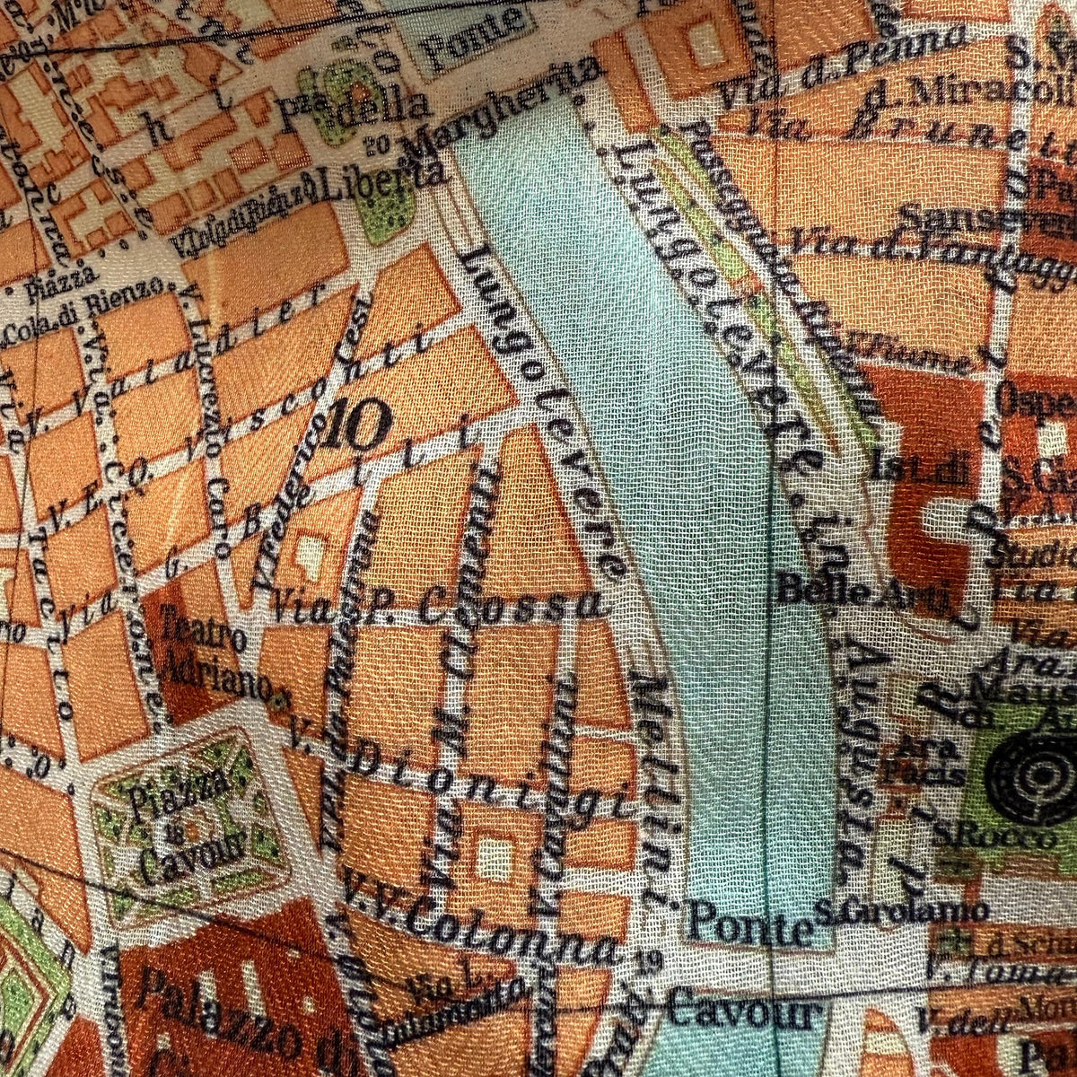 Rome, Italy Vintage Map Scarf (Pianta Roma) - Maritime Tribes USAScarf