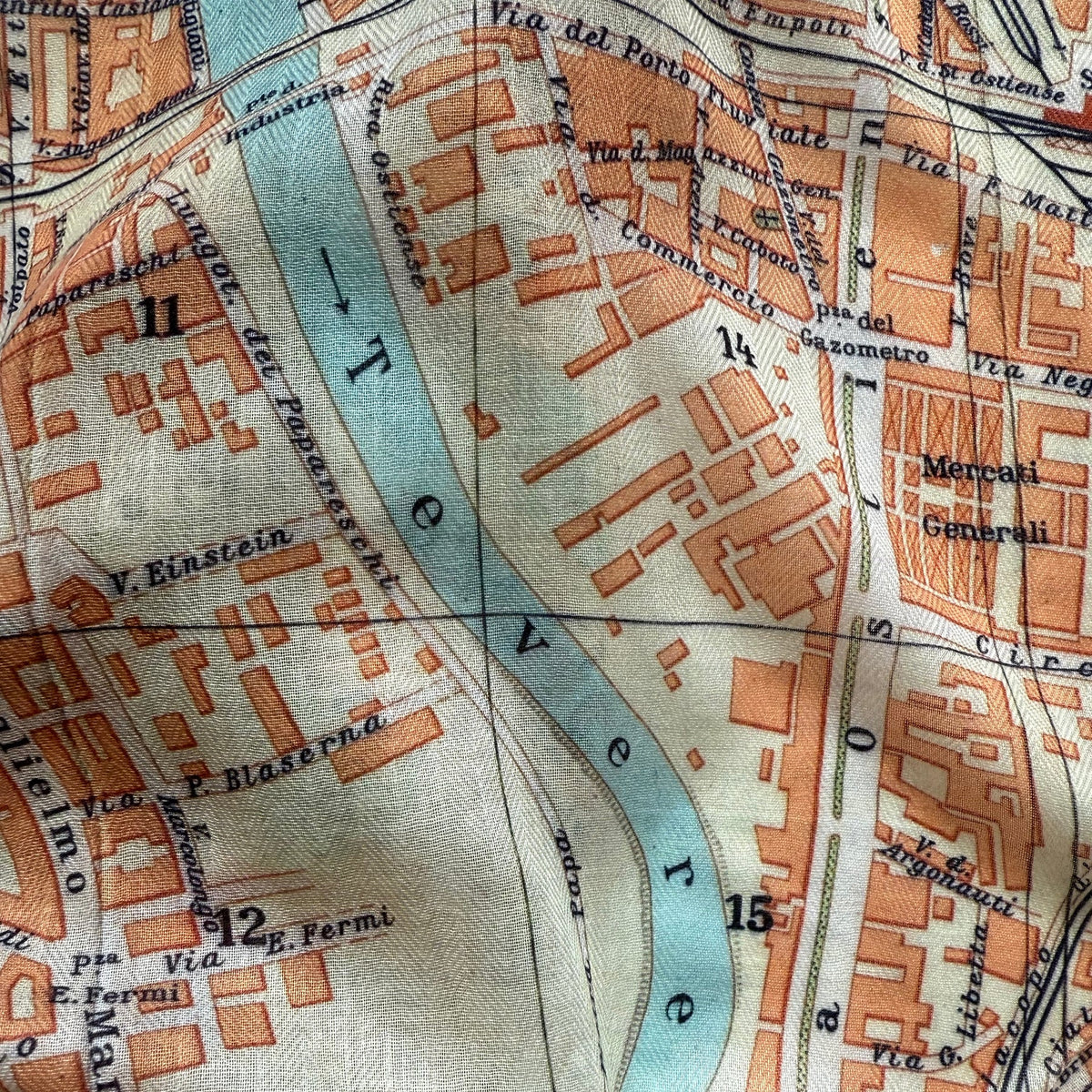 Rome, Italy Vintage Map Scarf (Pianta Roma) - Maritime Tribes USAScarf