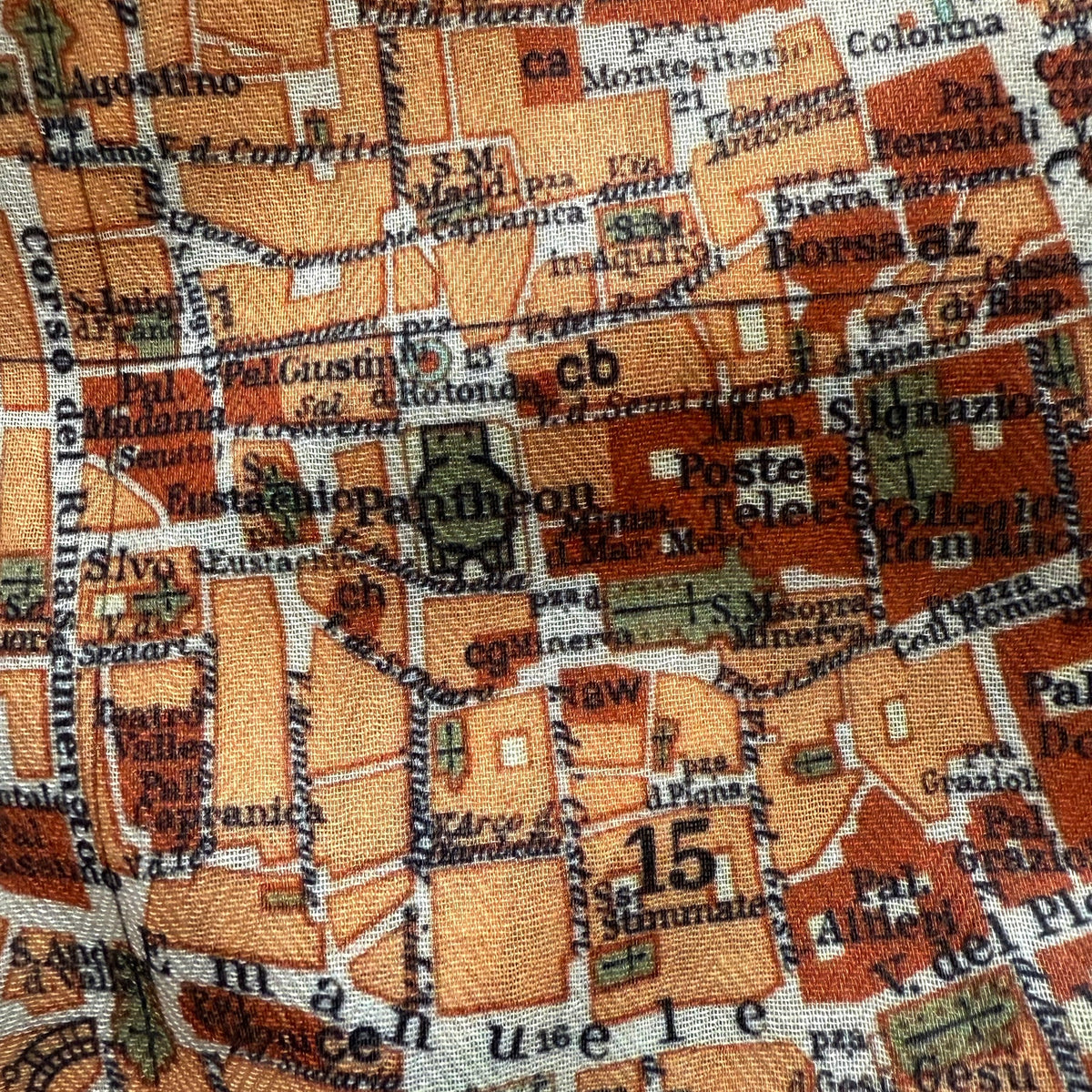 Rome, Italy Vintage Map Scarf (Pianta Roma) - Maritime Tribes USAScarf