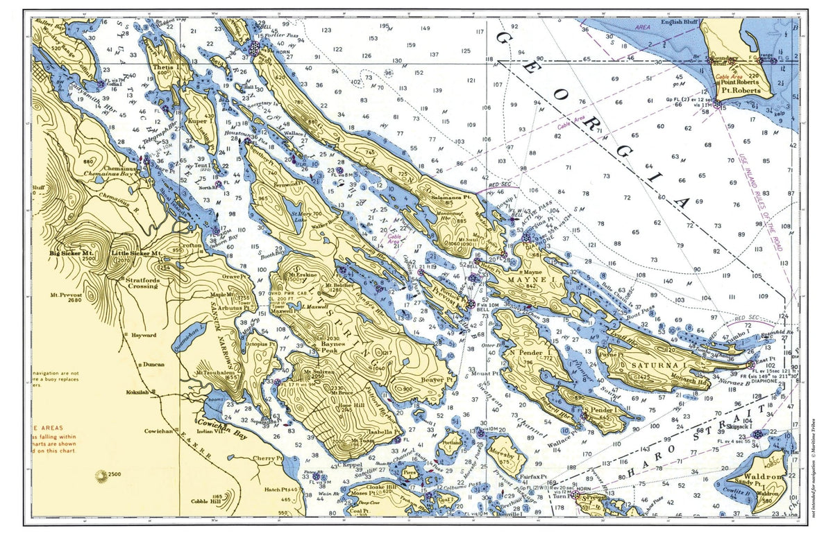 Saltspring Island area - Puget Sound Placemat - Maritime Tribes USALaminated Placemat