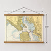 San Francisco Bay Nautical Chart Canvas Wall Scroll - Maritime Tribes USAScroll