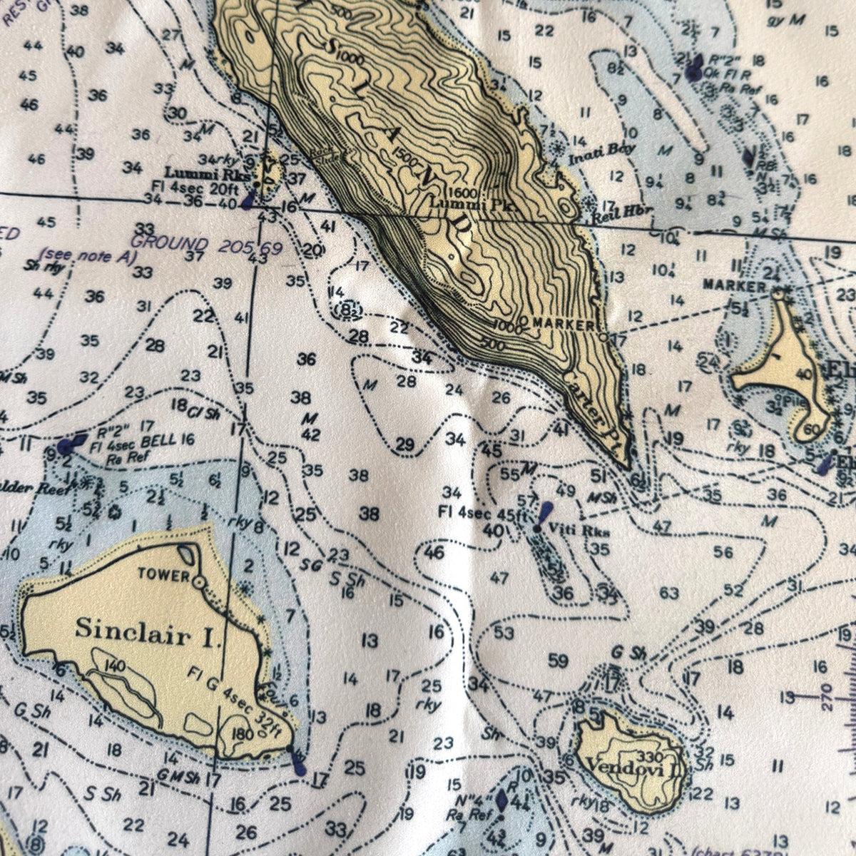 San Juan Islands, WA Nautical Chart Quick Dry Towel - Maritime Tribes USATowel