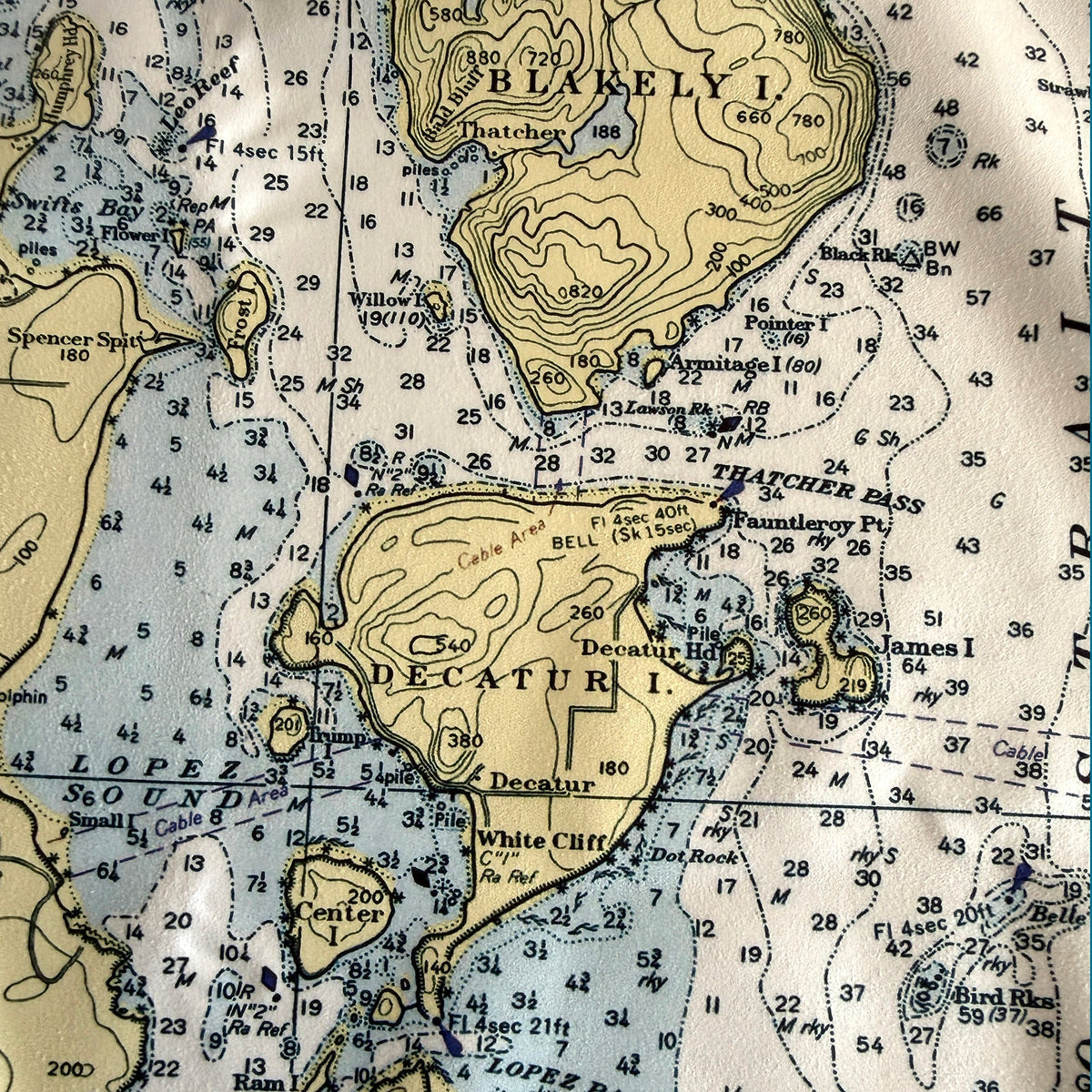 San Juan Islands, WA Nautical Chart Quick Dry Towel - Maritime Tribes USATowel