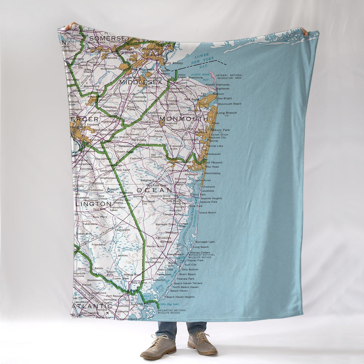 Sandy Hook to Beach Haven NJ Antique Blanket - Maritime Tribes USABlanket