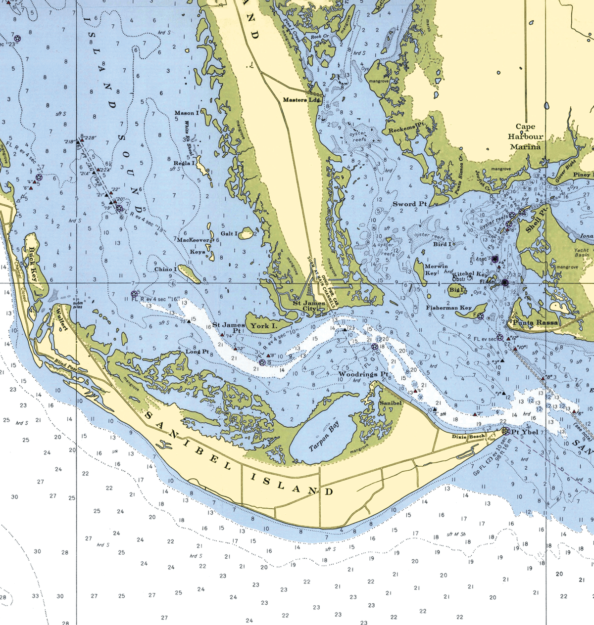 Sanibel Island Nautical Chart Quick-Dry Sport Towel – 30" x 60" Beach & Boat Towel - Maritime Tribes USATowel