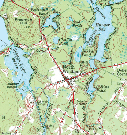 Sebago Lake, Maine, Vintage Topographical Map Blanket - Maritime Tribes USA
