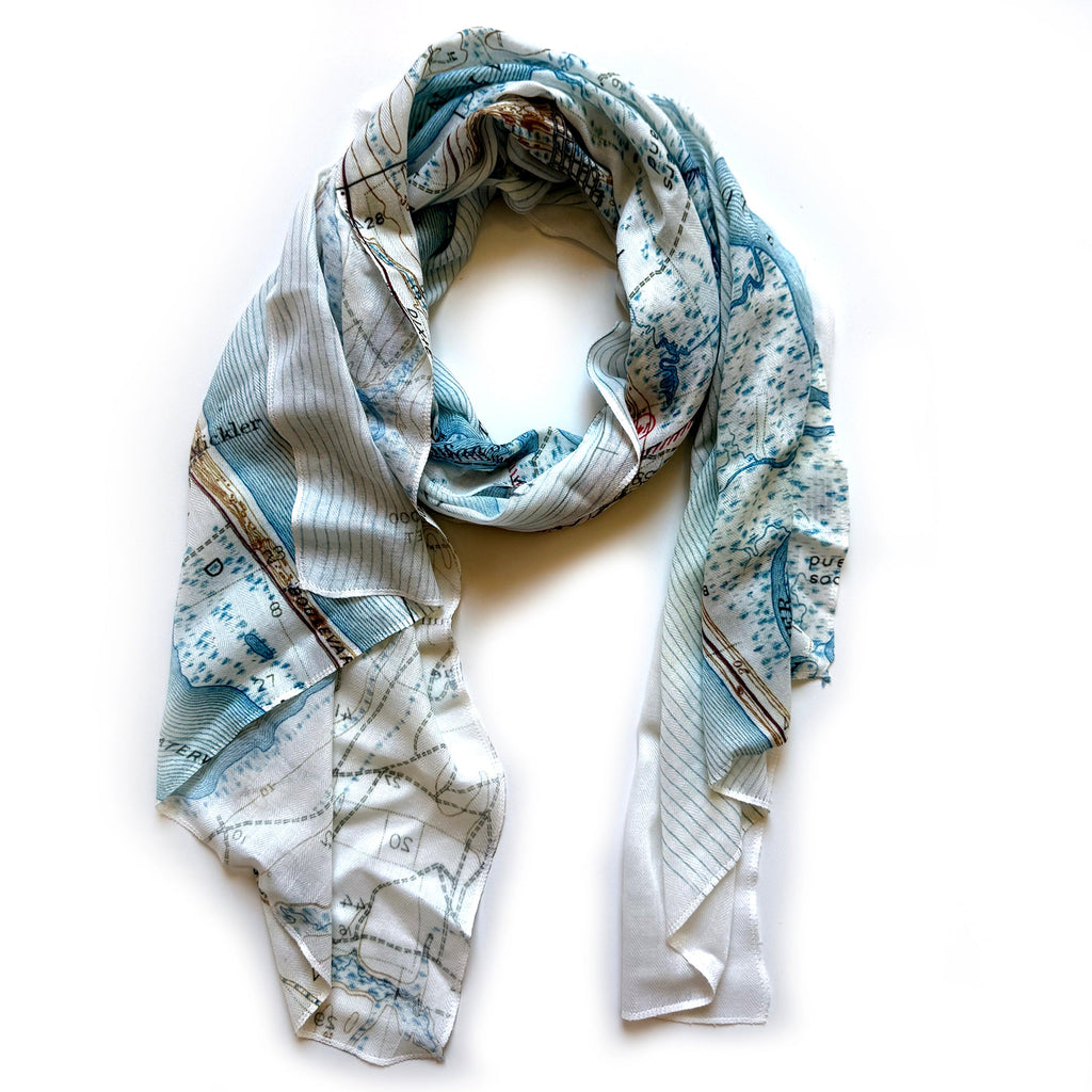 St. Augustine, FL Vintage Map Scarf - Maritime Tribes USAScarf