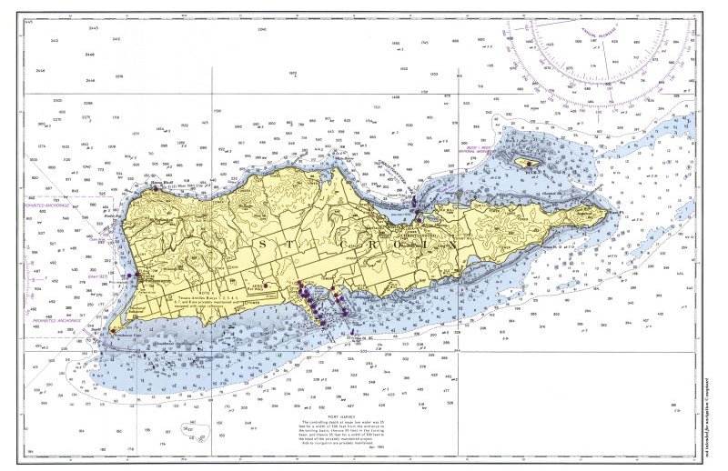 St. Croix, U.S. Virgin Islands Chart Placemat - Maritime Tribes USALaminated Placemat