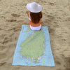 St Lucia, Caribbean, Nautical Chart Quick-Dry Towel - Maritime Tribes USA