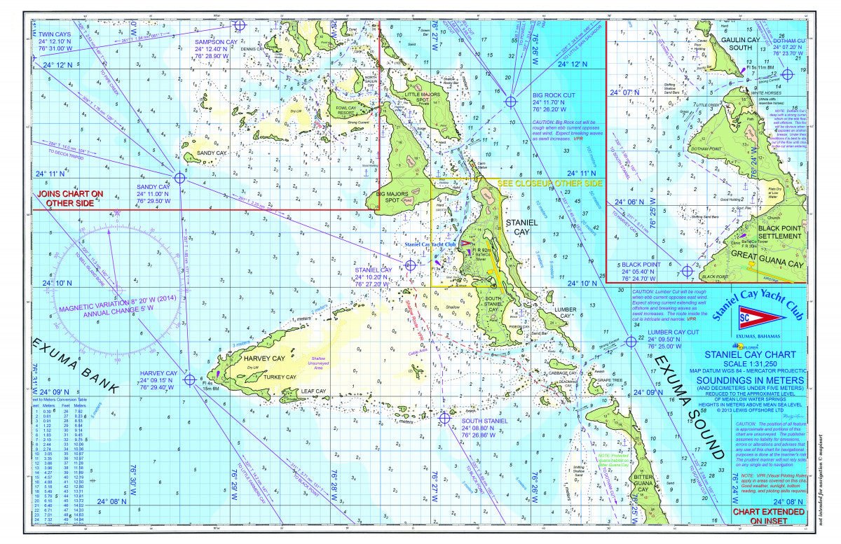 Staniel Cay Yacht Club, Bahamas Chart Placemat - Maritime Tribes USALaminated Placemat