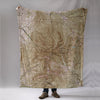 Stowe, Vermont Vintage Topographic Map Blanket | VT Mountain Throw - Maritime Tribes USABlanket