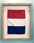 "T" Nautical Flag in Glass-Free Shadow Box Frame - Maritime Tribes USA