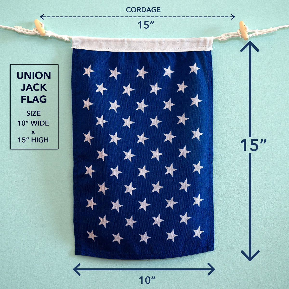 U.S. 'Union Jack' Flag - 10" x 15" - Maritime Tribes USASignal Flag