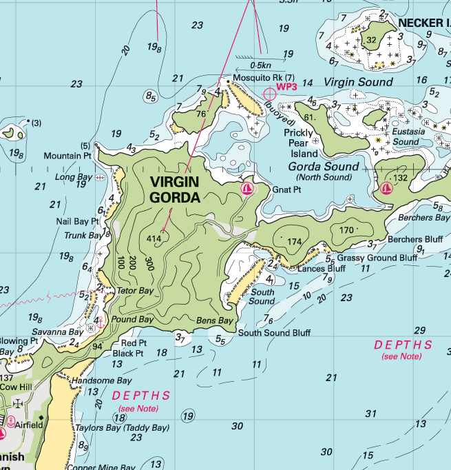US Virgin Islands Imray Chart Blanket (St. Thomas & St. John, USVI) - Maritime Tribes USA