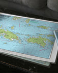 US Virgin Islands Laminated Placemat (St. Thomas & St. John, USVI Nautical Chart) - Maritime Tribes USA