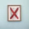 "V" Nautical Flag in Glass-Free Shadow Box Frame