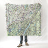 Warwick, New York Topographical Map Blanket - Maritime Tribes USABlanket
