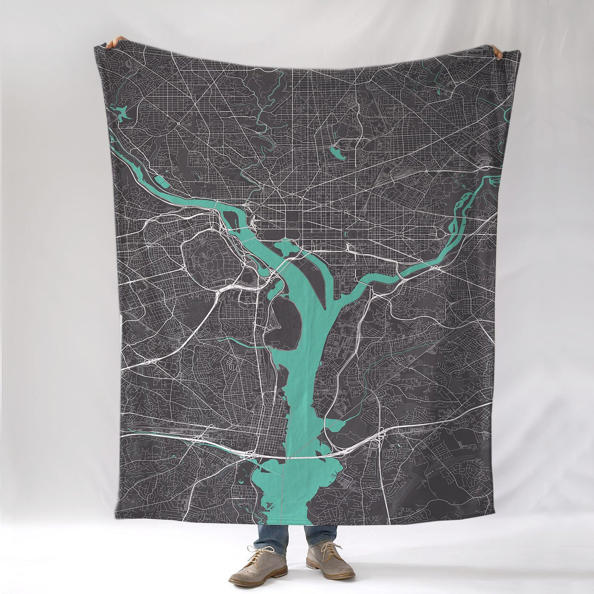 Washington D.C New Map Style Blanket - Maritime Tribes USABlanket