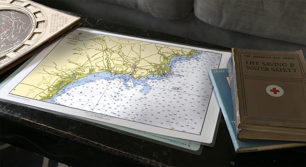 Wells to Goose Rocks Beach, ME Nautical Chart Placemat - Maritime Tribes USALaminated Placemat