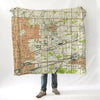 Williamsville, New York Vintage Map Blanket - Maritime Tribes USABlanket