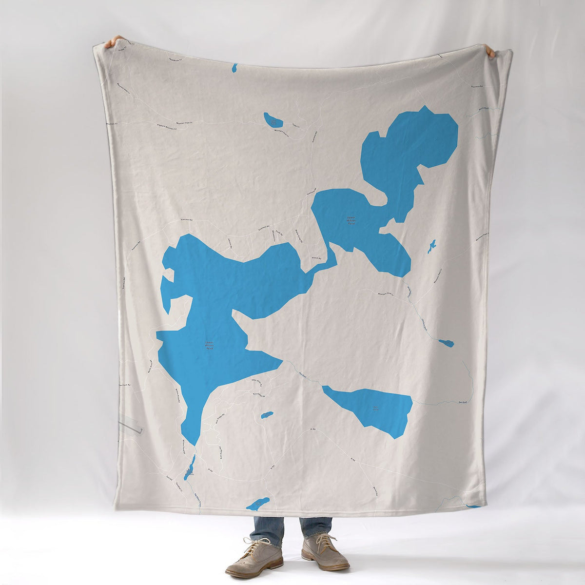 Wilson Pond ME Hometown Map Blanket - Maritime Tribes USABlanket