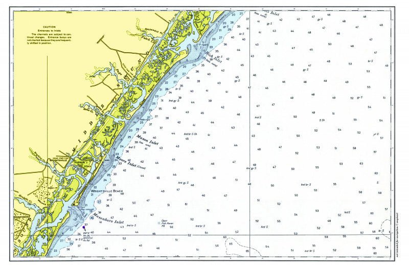 Wrightsville Beach, North Carolina Chart Placemat - Maritime Tribes USALaminated Placemat