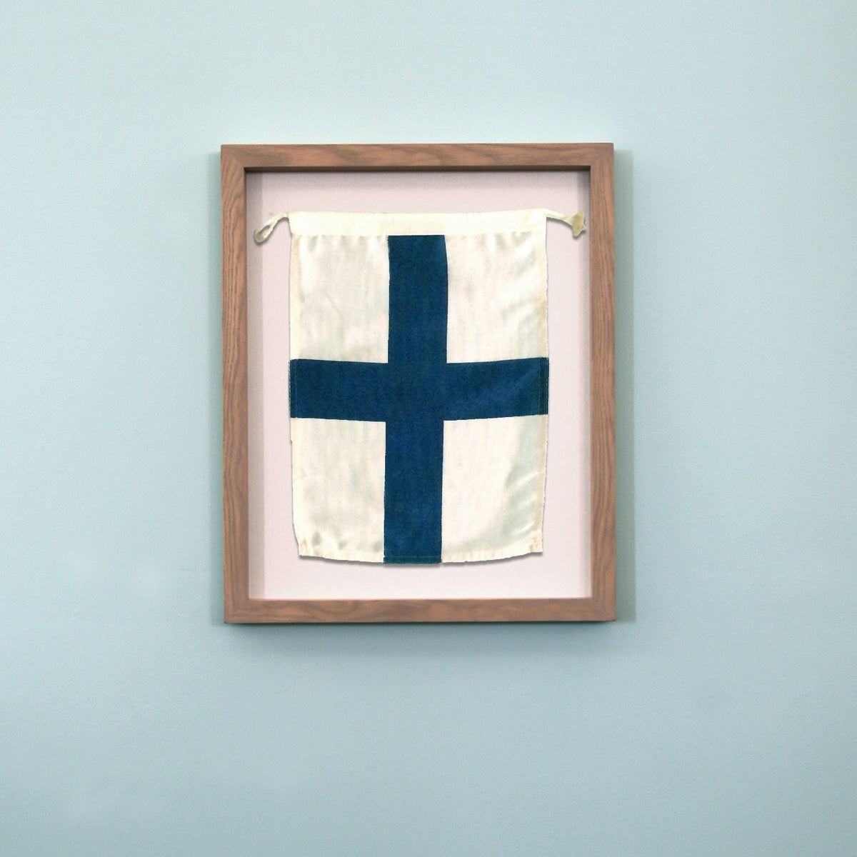 "X" Nautical Flag in Glass-Free Shadow Box Frame - Maritime Tribes USA
